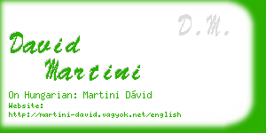 david martini business card